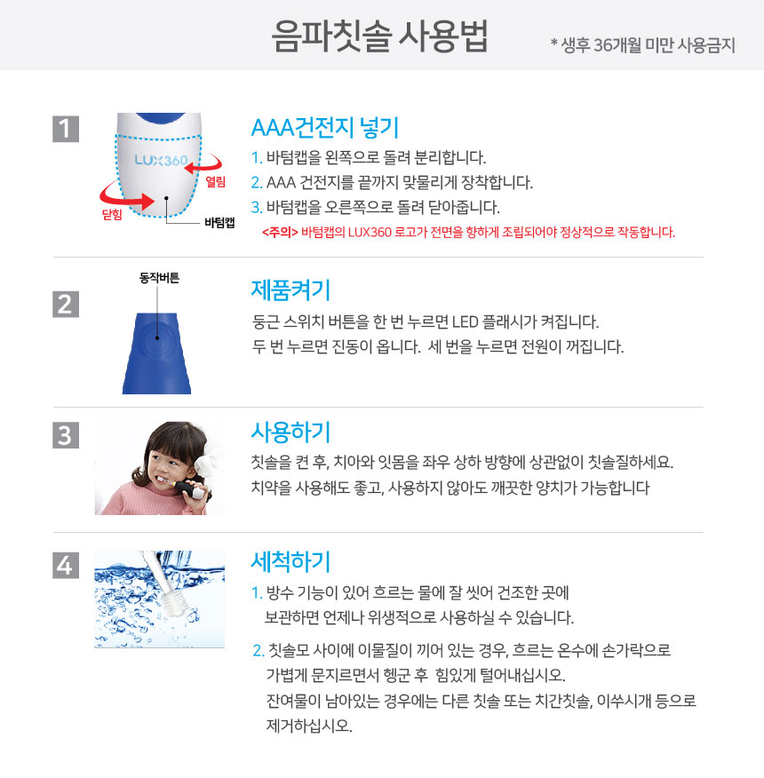 백만개 판매 달성 360도 헤드 칫솔의 장점